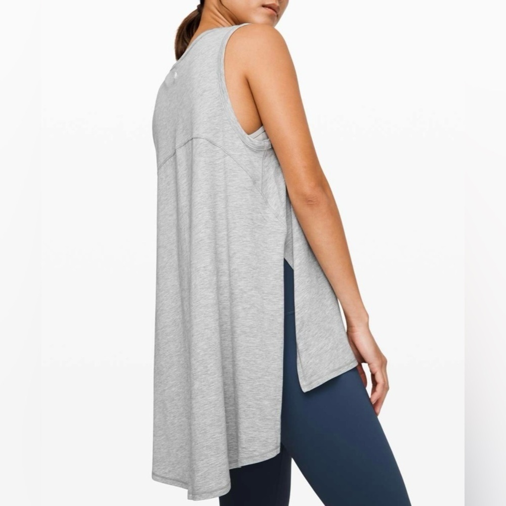 Lululemon | Long for Length Tank | Heathered Core Light Grey